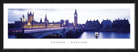 Framed Framed Dusk over Westminster - London