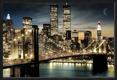 Framed Framed Twinkling Lights - Manhattan, New York City
