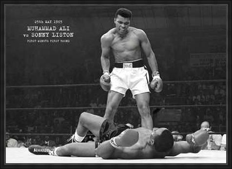 Framed Framed Muhammad Ali vs. Sonny Liston - Muhammad Ali