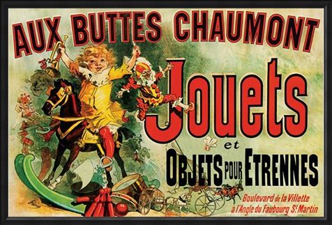 Framed Framed Aux Buttes Chaumont Jouets - Vintage Advertising Poster