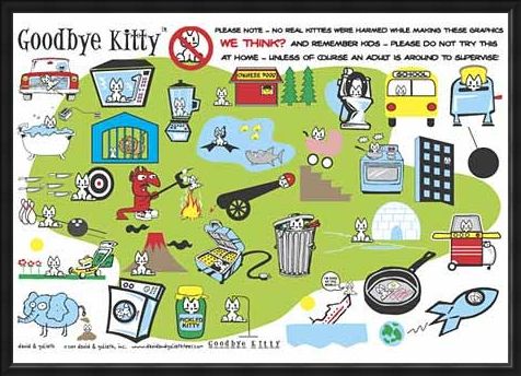 Framed Framed Goodbye Kittie Collage - David & Goliath Characters