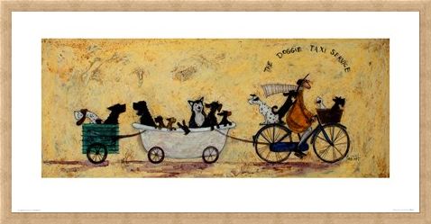 Framed Framed The Doggie Taxi Service - Sam Toft