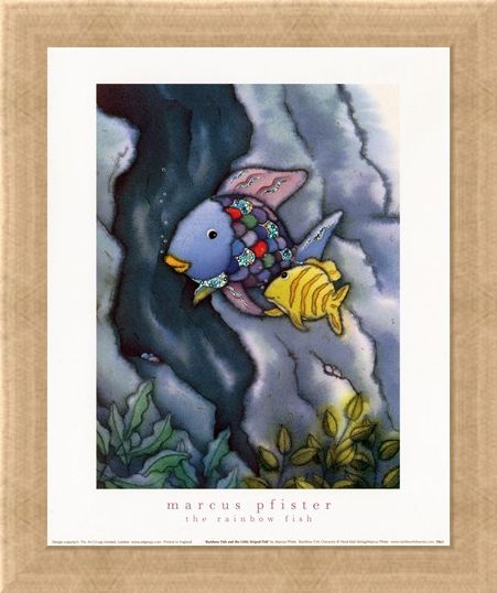 Framed Framed Rainbow Fish and The Little Striped Fish - Marcus Pfister