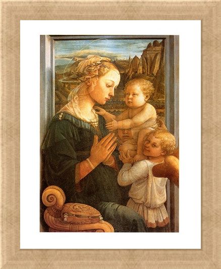 Framed Framed Madonna Col Bambino - Filippo Lippi