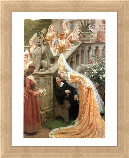Framed Framed Alain Chartier - Edmund Blair Leighton