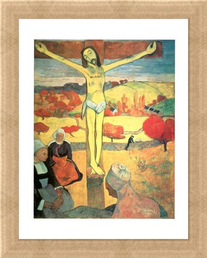 Framed Framed Yellow Christ - Paul Gauguin
