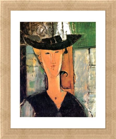 Framed Framed Madame Pompadour - Amedeo Modigliani
