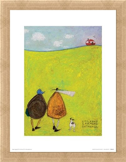 Framed Framed Little Red Caravan On The Hill - Sam Toft