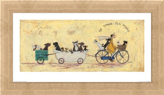 Framed Framed The Doggie Taxi Service - Sam Toft