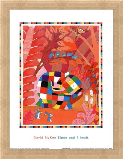 Framed Framed Walking through the Jungle - Elmer and Friends