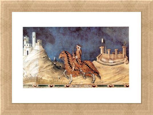 Framed Framed Guido Riccio Da Fogliano - Simone Martini