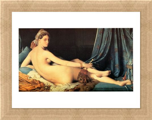 Framed Framed La Grande Odalisca - J. A. Dominique Ingres