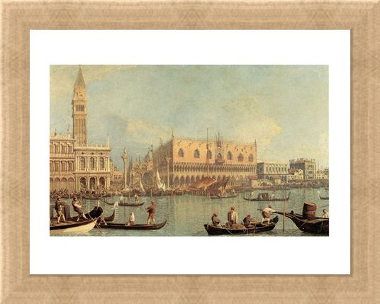 Framed Framed Veduta Del Palazzo Ducale - Canaletto