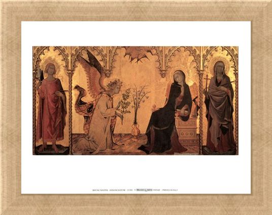Framed Framed Annunciazione - Simone Martini