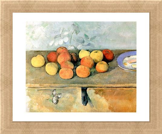 Framed Framed Mele E Biscotti - Paul Cezanne