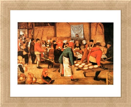 Framed Framed Pranzo Di Nozze - Pieter Bruegel Il Giovane