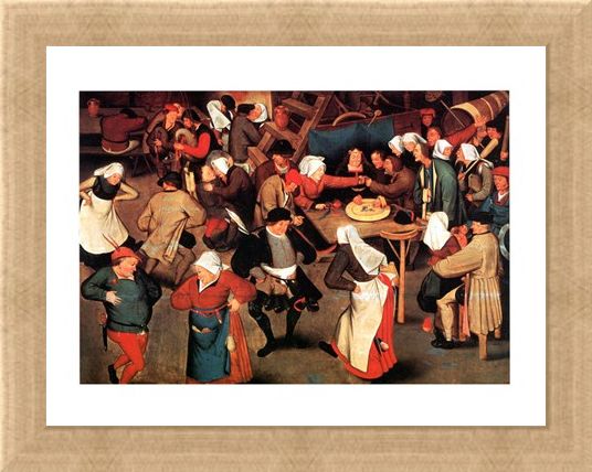 Framed Framed Nozze Di Contadini - Pieter Bruegel Il Vecchio
