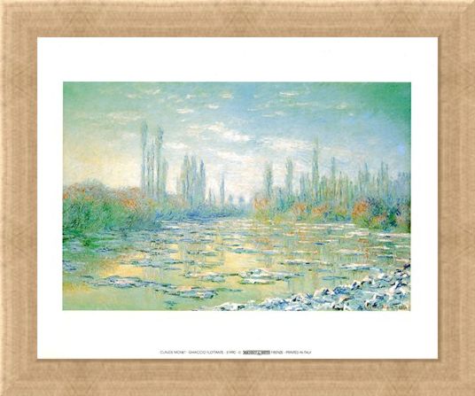 Framed Framed Floating Ice - Claude Monet
