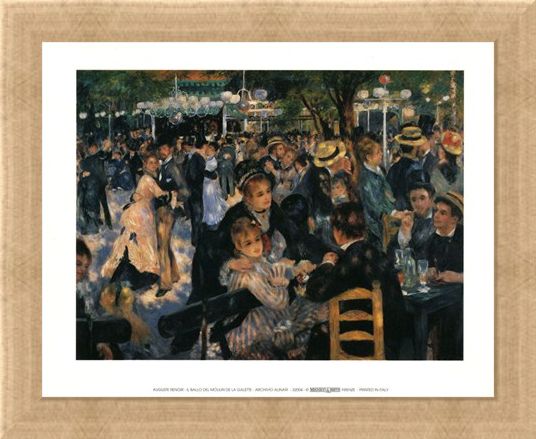 Framed Framed Il Ballo Del Moulin De La Galette - Auguste Renoir
