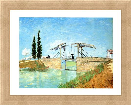 Framed Framed Il Ponte Di Langlois - Vincent Van Gogh