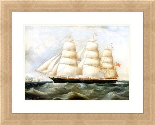 Framed Framed The Ship 'Lake Lemon' - Antonio Jacobsen