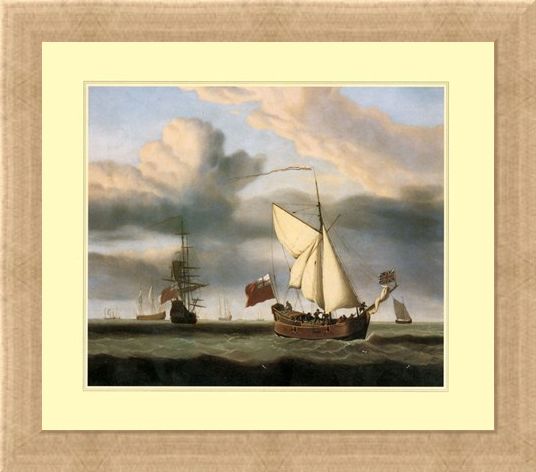Framed Framed The Yacht 'Royal Escape' - Willem van de Velde
