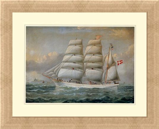 Framed Framed The Ship 'Claudia' - Antonio Jacobsen