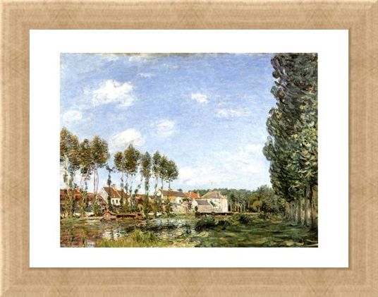 Framed Framed Moret Bords Du Loing - Alfred Sisley