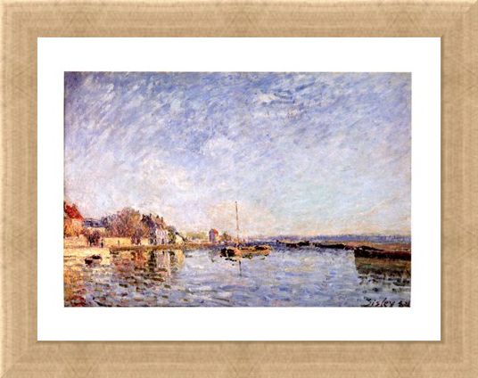 Framed Framed Canal Du Loing - Alfred Sisley