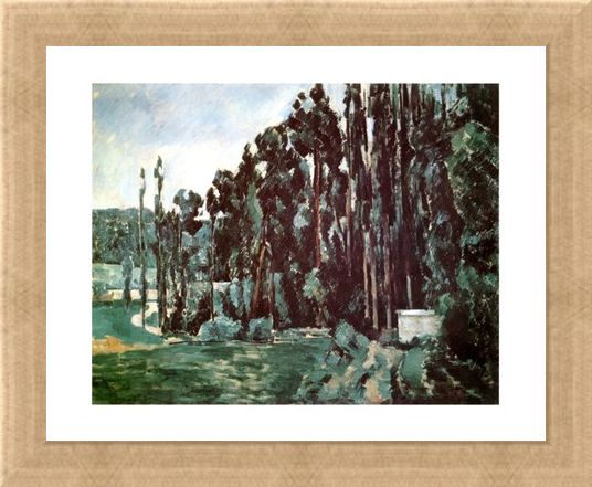Framed Framed Poplars - Paul Cezanne
