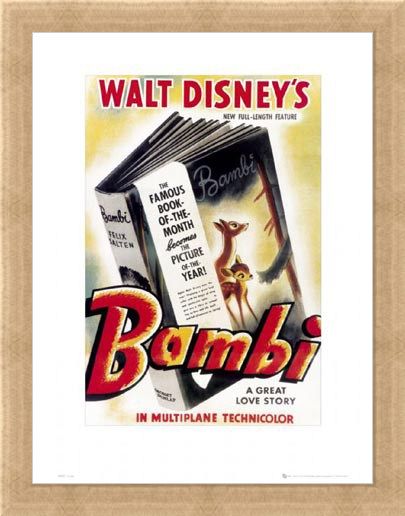 Framed Framed Bambi Original Movie Score - Walt Disney's Bambi