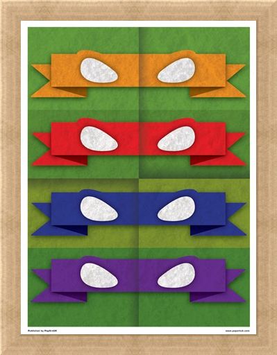 Framed Framed Minimal Movies: Teenage Mutant Ninja Turtles - Eye Masks