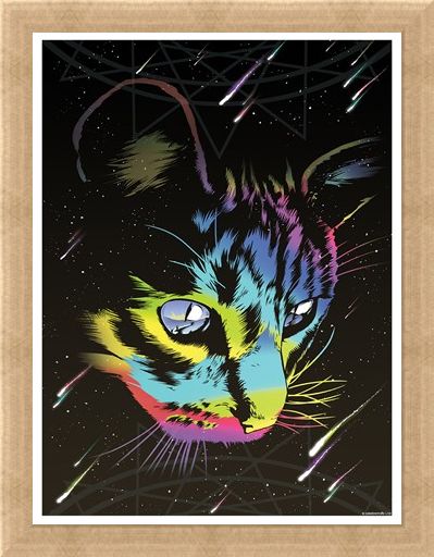 Framed Framed Rainbow Cat - Unorthodox Collective