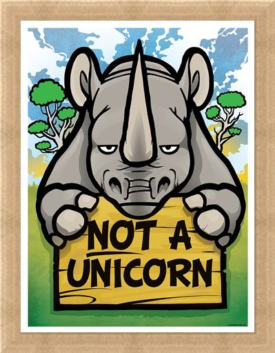 Framed Framed Not A Unicorn Mini Poster - Realist