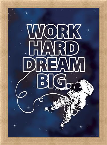 Framed Framed Work Hard - Dream Big