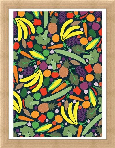 Framed Framed A Colourful Explosion - Vibrant Vegan Mini Poster