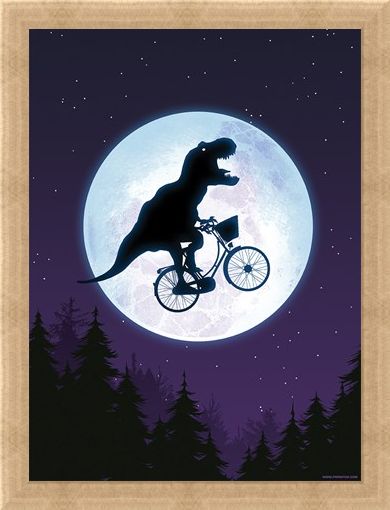 Framed Framed E.T-Rex Mini Poster - E.T Humour