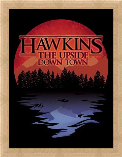 Framed Framed The Upside Down Town Mini Poster - Hawkins