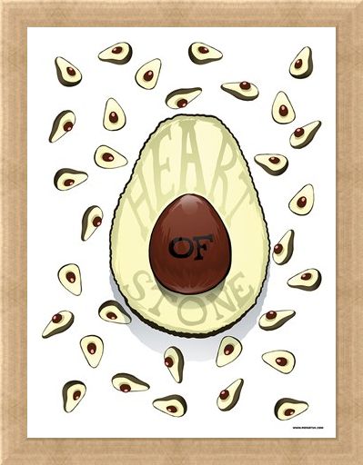 Framed Framed Heart Of Stone Mini Poster - Avocado