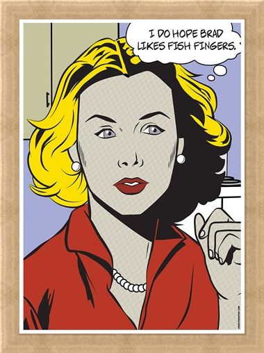 Framed Framed I Do Hope Brad Likes Fish Fingers - Pop Art