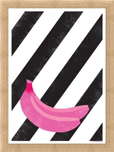 Framed Framed Banana Bunch - Pop Art Plantain