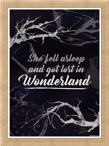 Framed Framed She Fell Asleep And Got Lost In Wonderland - Down The Rabbit Hole