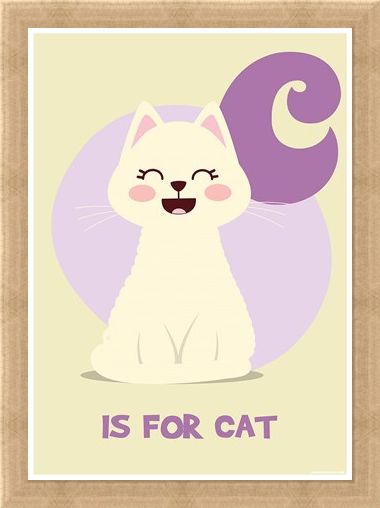 Framed Framed C...is for Cat - Animal Alphabet