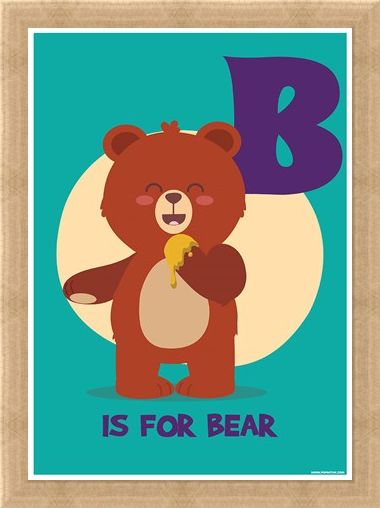 Framed Framed B...Is For Bear - Animal Alphabet