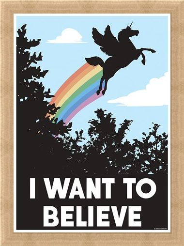 Framed Framed Delusional Unicorn - I Want To Believe