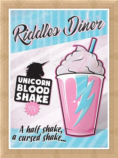 Framed Framed Riddles Diner - Unicorn Blood Shake