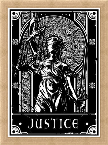 Framed Framed Justice - Deadly Tarot