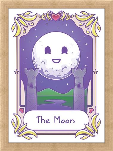 Framed Framed Kawaii - The Moon - Deadly Tarot