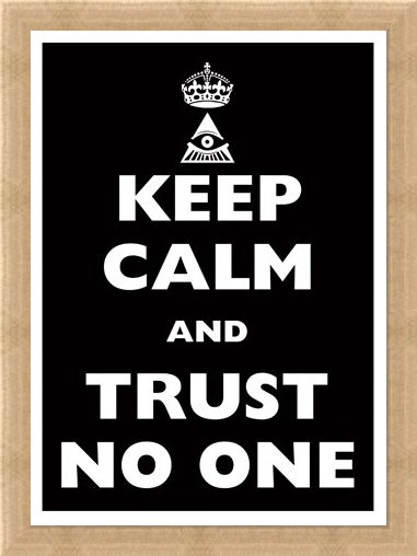 Framed Framed Keep Calm & Trust No One - Keep Calm & Carry On