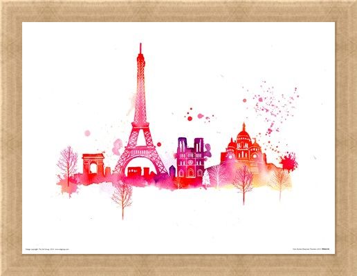Framed Framed Paris Skyline - Summer Thornton